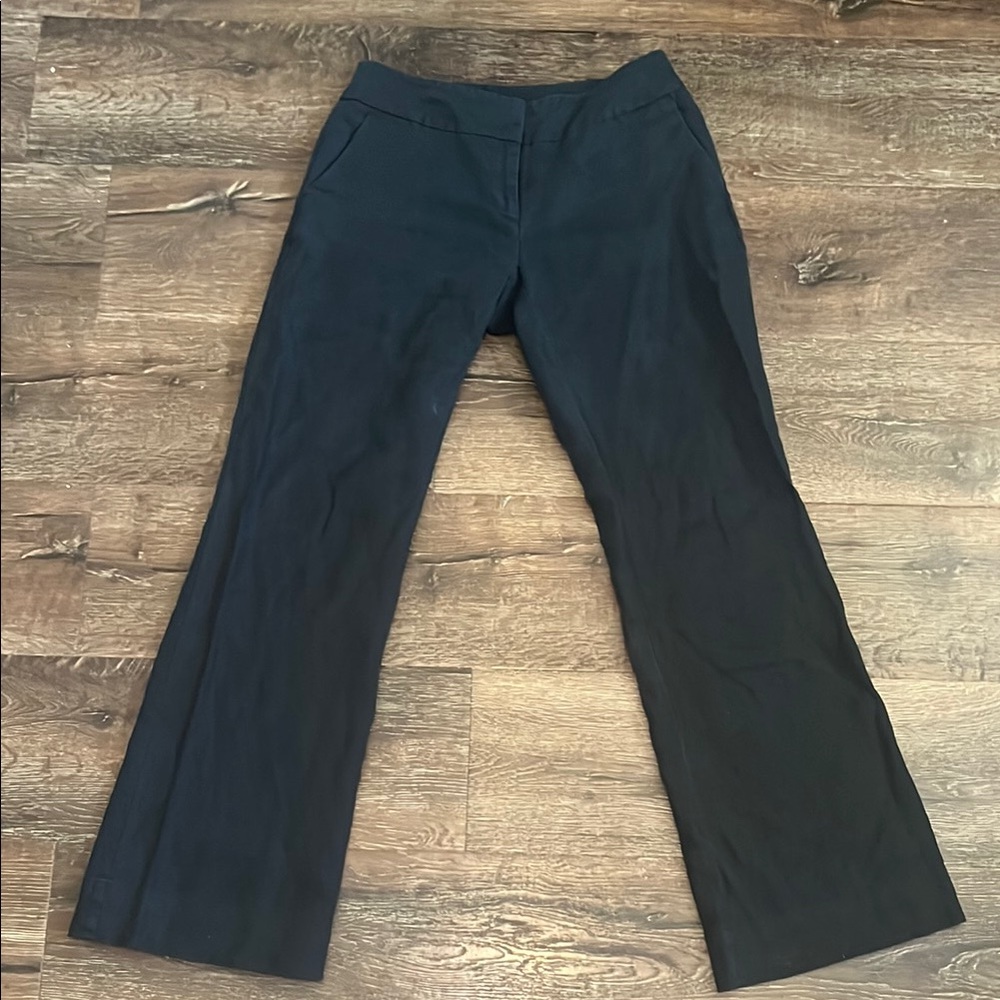 LOFT  Wide Leg Pants in Linen Blend black Size 2 Julie cut